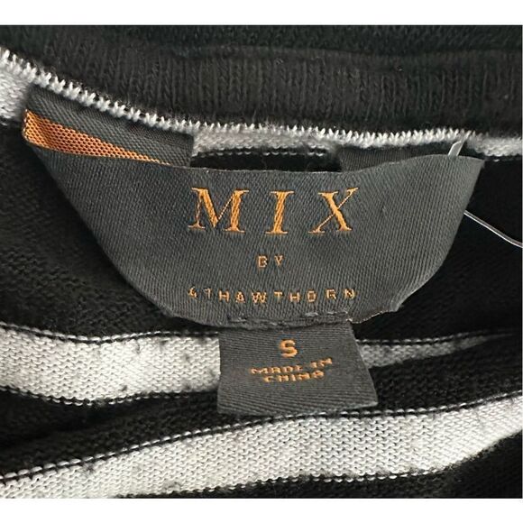 Mix by 41 Hawthorn Women's Striped‎ Raglan Long Sleeves Knit Top Blouse Size S - Picture 4 of 5
